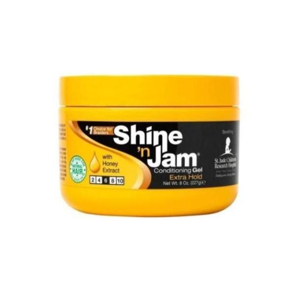 Gel Coiffant Ampro Shine ’n Jam Extra Hold – Fixation Extrême – 227 g (8 oz)