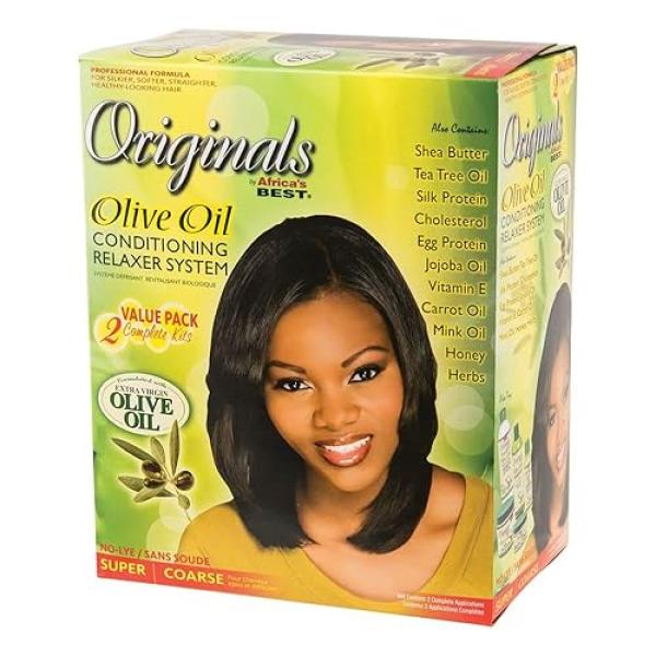 Défrisant Originals by Africa's Best Olive Oil Conditioning System – Kit 2-en-1