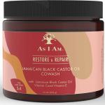 As I Am Jamaican Black Castor Oil CoWash – Après-Shampoing Lavant à l'Huile de Ricin Noire de Jamaïque