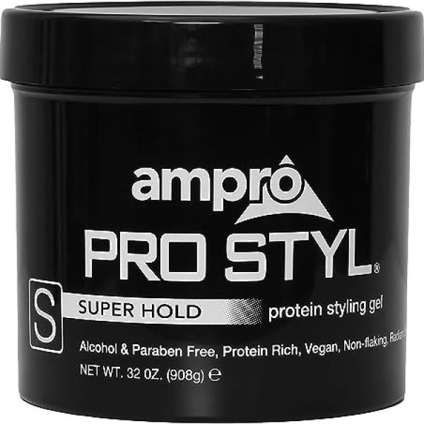 Gel Coiffant Ampro Pro Styl Protein Styling Gel – Super Hold – 908 g (32 oz)