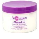ApHogee Shea-Pro Leave-In Conditioner – Soin Hydratant Sans Rinçage au Beurre de Karité – 340 g (12 oz)