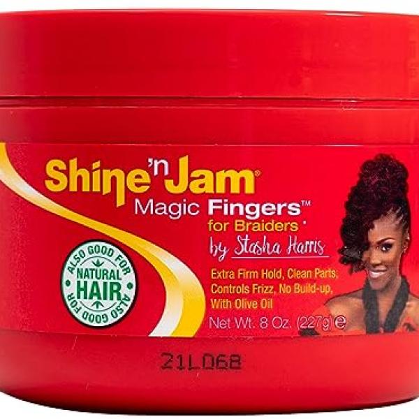 Gel de Coiffage Ampro Shine ’n Jam Magic Fingers Edge Magic – Fixation Extrême – 227 g (8 oz)