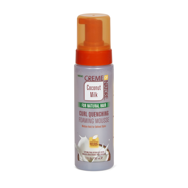 Crème of Nature Coconut Milk Curl Quenching Foaming Mousse – Mousse Hydratante & Définissante pour Boucles