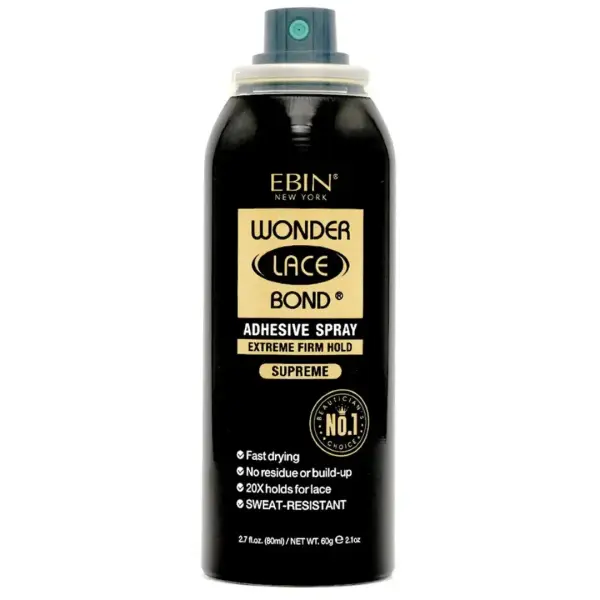 Spray Adhésif EBIN Wonder Lace Bond Supreme – Fixation Extrême 80 ml