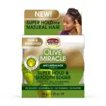 African Pride Olive Miracle Super Hold & Smooth Edges – Gel Fixant & Lissant pour les Contours