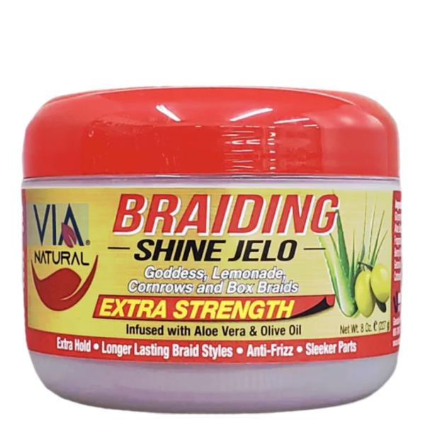 Gel de Coiffage et Brillance Via Natural Braiding Shine Jelo – 227 g