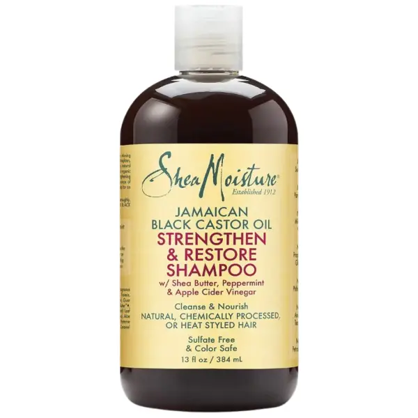 SheaMoisture Jamaican Black Castor Oil Strengthen & Restore Shampoo – Shampooing Fortifiant & Réparateur