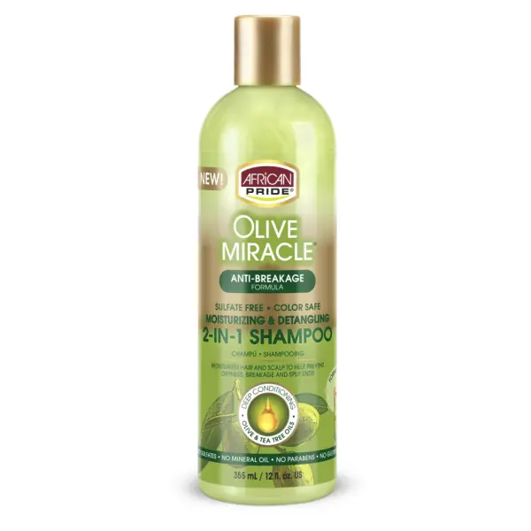 AFRICAN PRIDE OLIVE MIRACLE Shampooing Démêlant 2 En 1